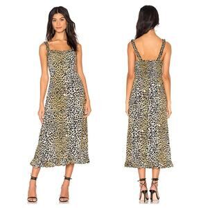 NEW Faithfull the Brand Leopard Midi Dress
